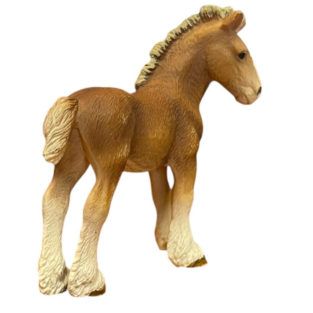 2009 Schleich CLYDESDALE FOAL Baby Horse Animal Figure Retired D-73527 - Picture 7 of 8